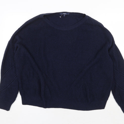 NEXT Mens Blue Round Neck Acrylic Pullover Jumper Size L Long Sleeve