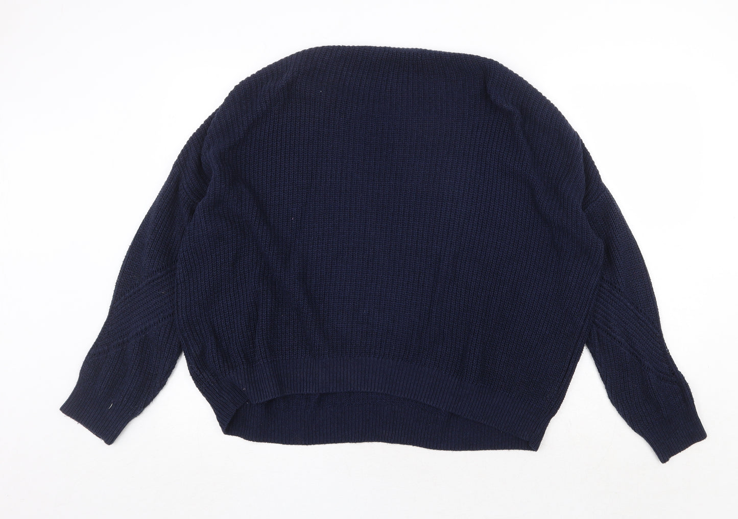 NEXT Mens Blue Round Neck Acrylic Pullover Jumper Size L Long Sleeve