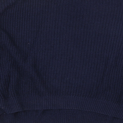 NEXT Mens Blue Round Neck Acrylic Pullover Jumper Size L Long Sleeve