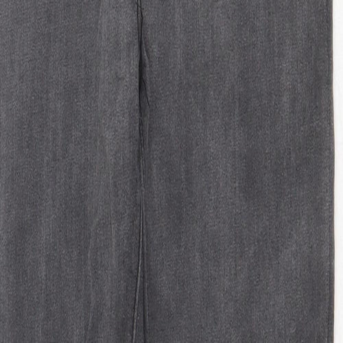 PRETTYLITTLETHING Womens Grey Cotton Skinny Jeans Size 10 Regular Zip