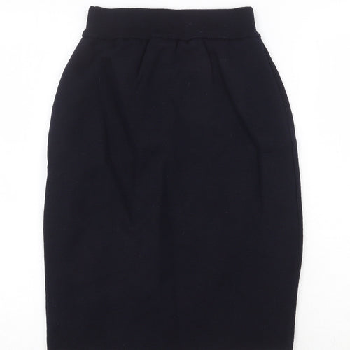 Marks and Spencer Womens Black Wool Straight & Pencil Skirt Size 10