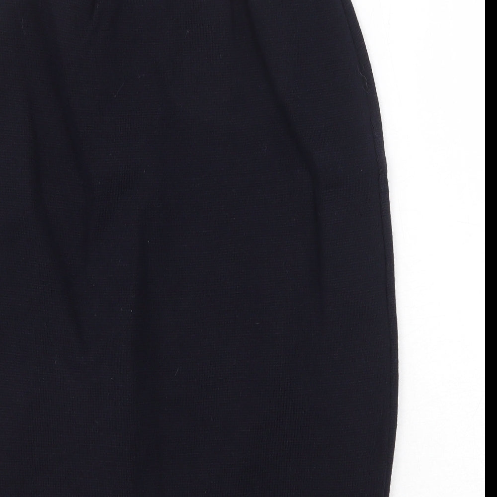 Marks and Spencer Womens Black Wool Straight & Pencil Skirt Size 10