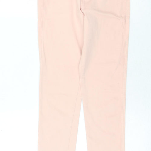 Missguided Womens Pink Cotton Skinny Jeans Size 4 Regular Zip