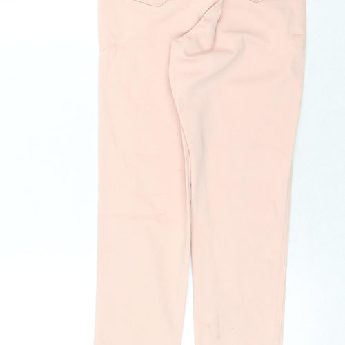 Missguided Womens Pink Cotton Skinny Jeans Size 4 Regular Zip