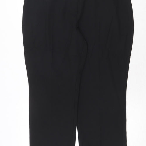 Marks and Spencer Womens Black Polyester Trousers Size 18 Regular Zip