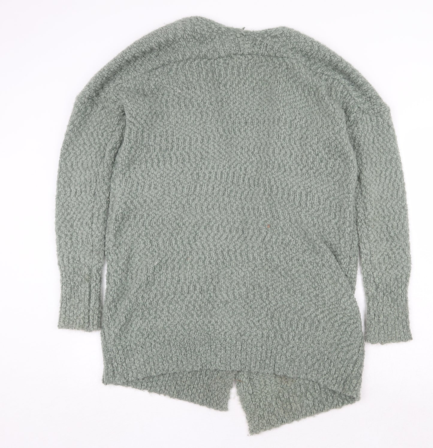 For Thee Womens Green V-Neck Polyester Cardigan Jumper Size L