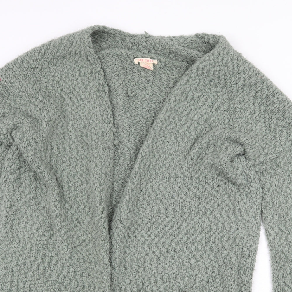 For Thee Womens Green V-Neck Polyester Cardigan Jumper Size L