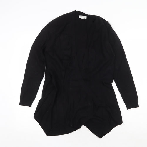 monso Womens Black V-Neck Viscose Cardigan Jumper Size S