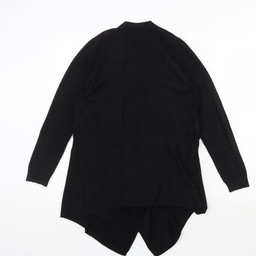 monso Womens Black V-Neck Viscose Cardigan Jumper Size S