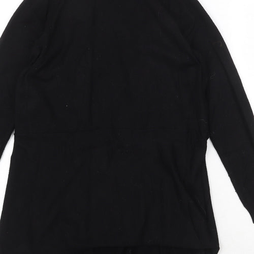 monso Womens Black V-Neck Viscose Cardigan Jumper Size S