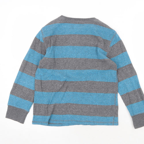 Wonder Nation Womens Multicoloured Round Neck Striped Cotton Pullover Jumper Size 8