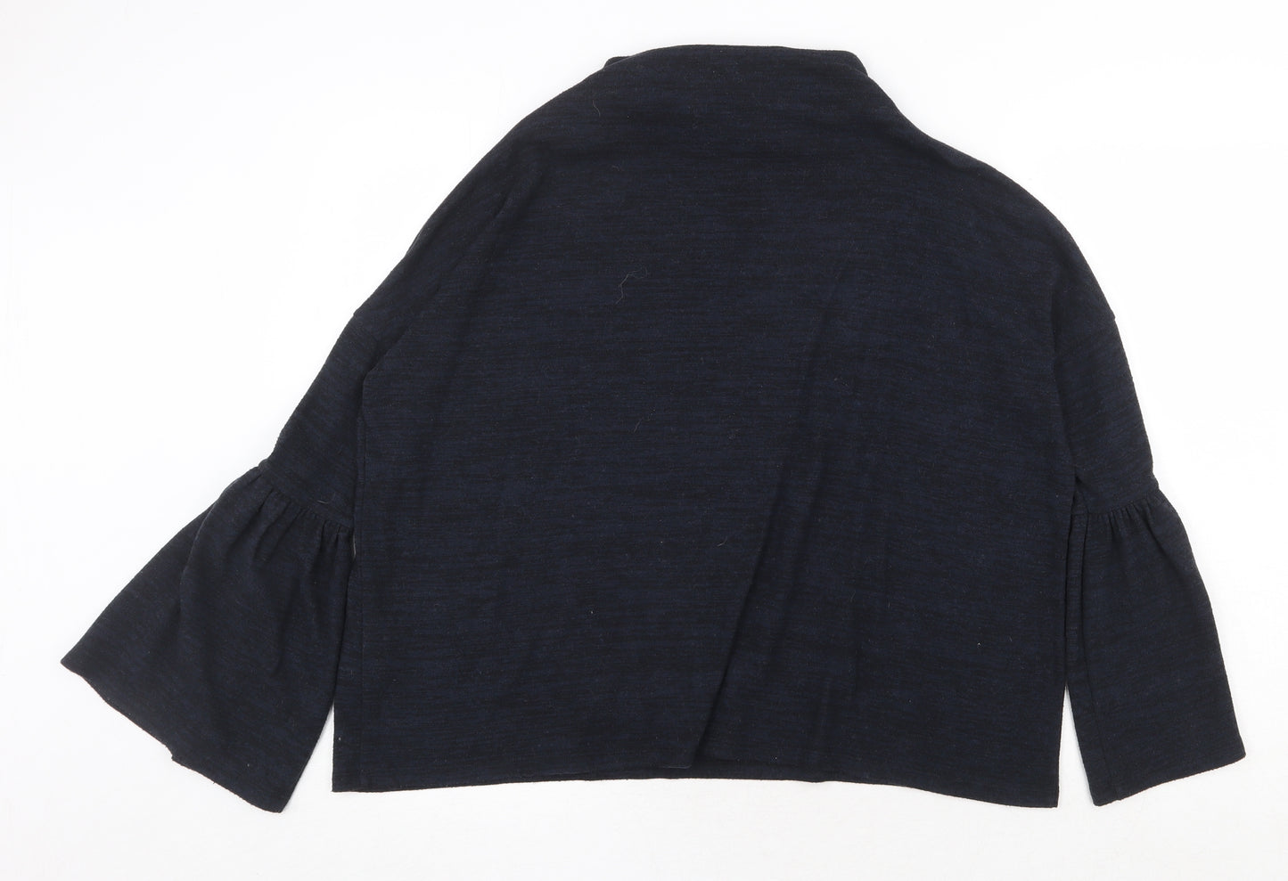 Just Womens Blue High Neck Polyester Pullover Jumper Size S