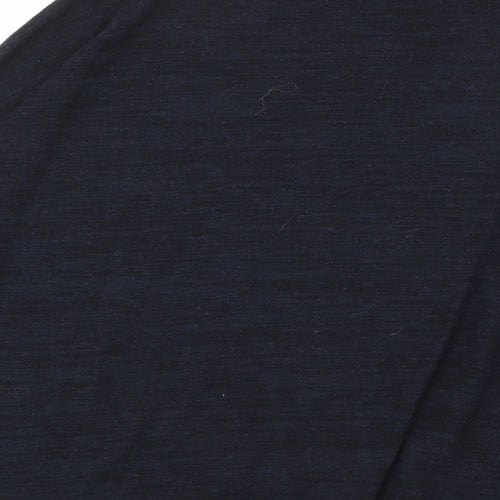 Just Womens Blue High Neck Polyester Pullover Jumper Size S