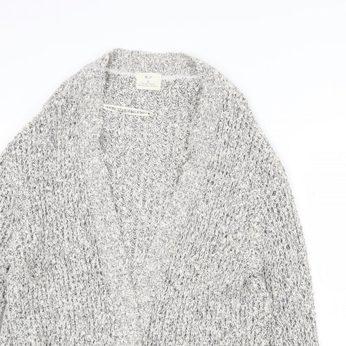 H&M Womens Grey V-Neck Acrylic Cardigan Jumper Size S