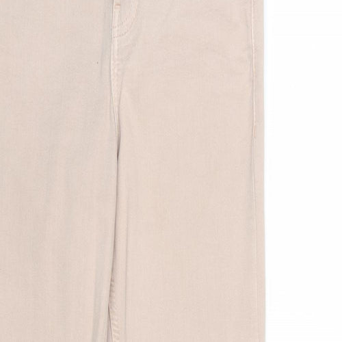 Topshop Womens Beige Cotton Skinny Jeans Size 25 in Regular Zip