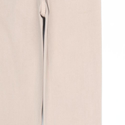 Topshop Womens Beige Cotton Skinny Jeans Size 25 in Regular Zip