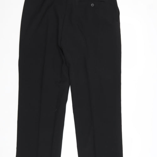 Debenhams Womens Black Polyester Dress Pants Trousers Size 32 Regular Zip