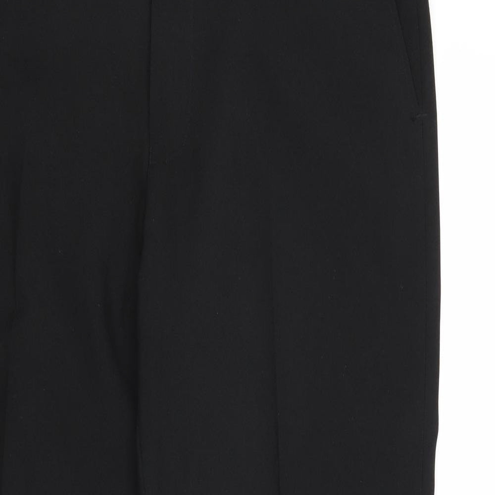 Debenhams Womens Black Polyester Dress Pants Trousers Size 32 Regular Zip
