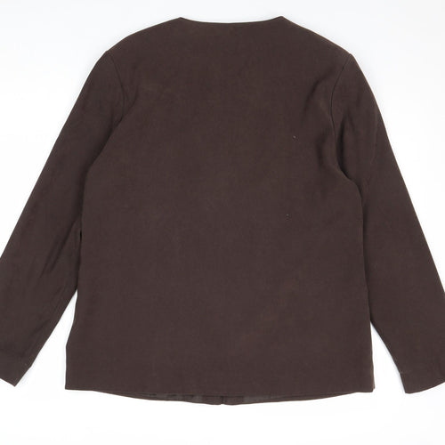 Joella Di Marco Womens Brown Jacket Size M Zip
