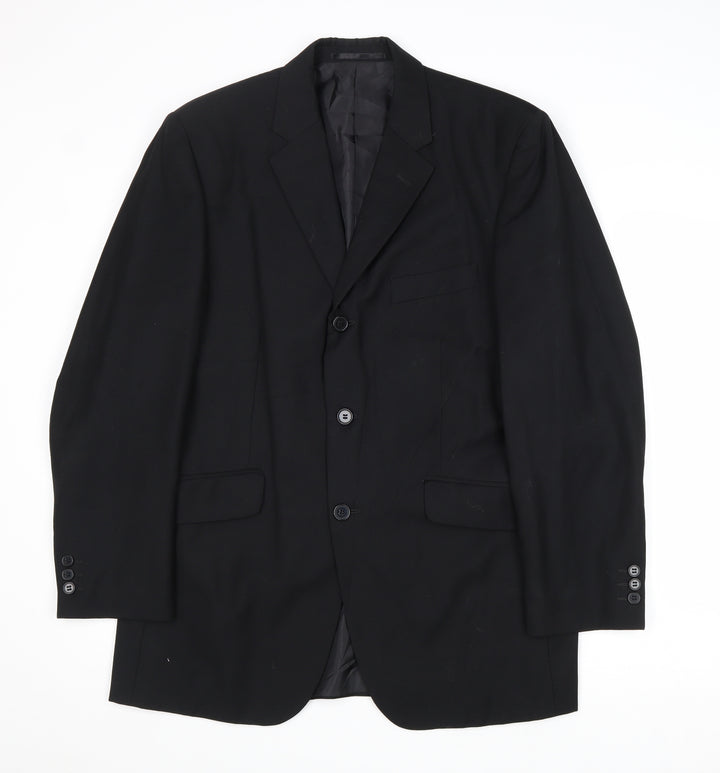 Burton Mens Black Polyester Jacket Suit Jacket Size 40 Regular