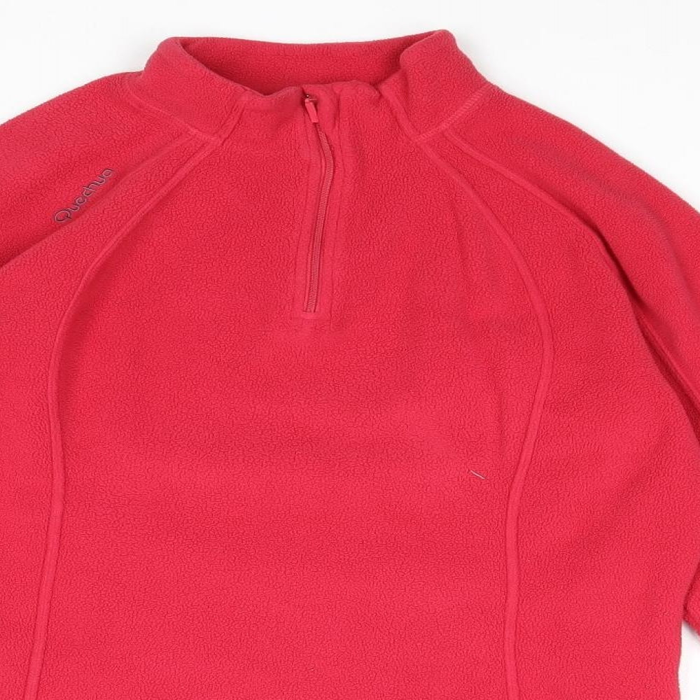 Quechua Womens Pink Polyester Pullover Sweatshirt Size M Zip