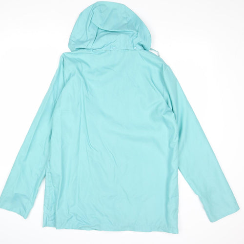 Anne De Lancay Womens Blue Jacket Size 10 Buckle