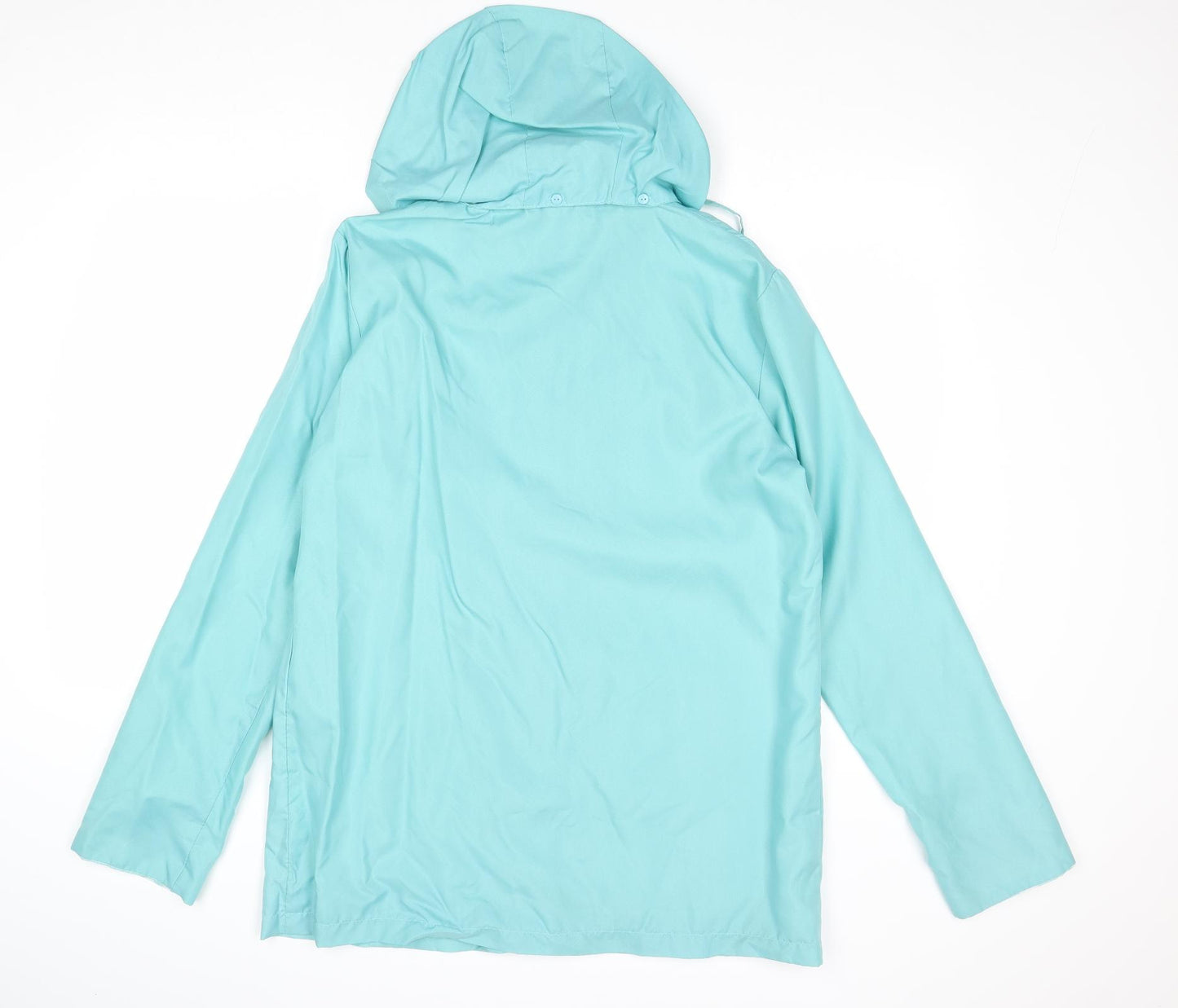 Anne De Lancay Womens Blue Jacket Size 10 Buckle
