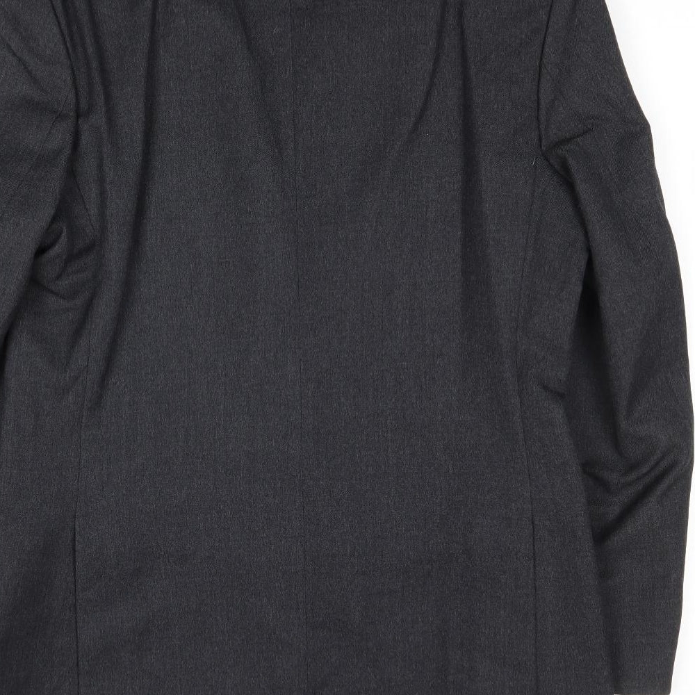 Pinstripe Mens Grey Wool Jacket Suit Jacket Size 48 Regular