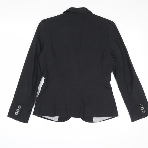 Marks and Spencer Womens Grey Polyester Jacket Blazer Size 10