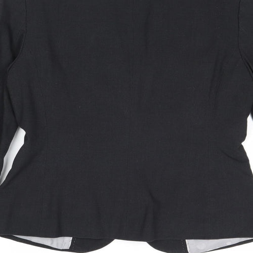 Marks and Spencer Womens Grey Polyester Jacket Blazer Size 10