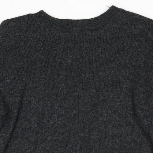 Cooperative Womens Grey Round Neck Acrylic Pullover Jumper Size XS
