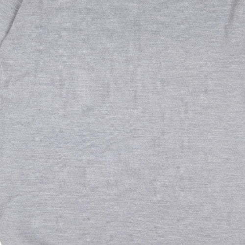X.Y.Z Womens Grey Round Neck Acrylic Pullover Jumper One Size