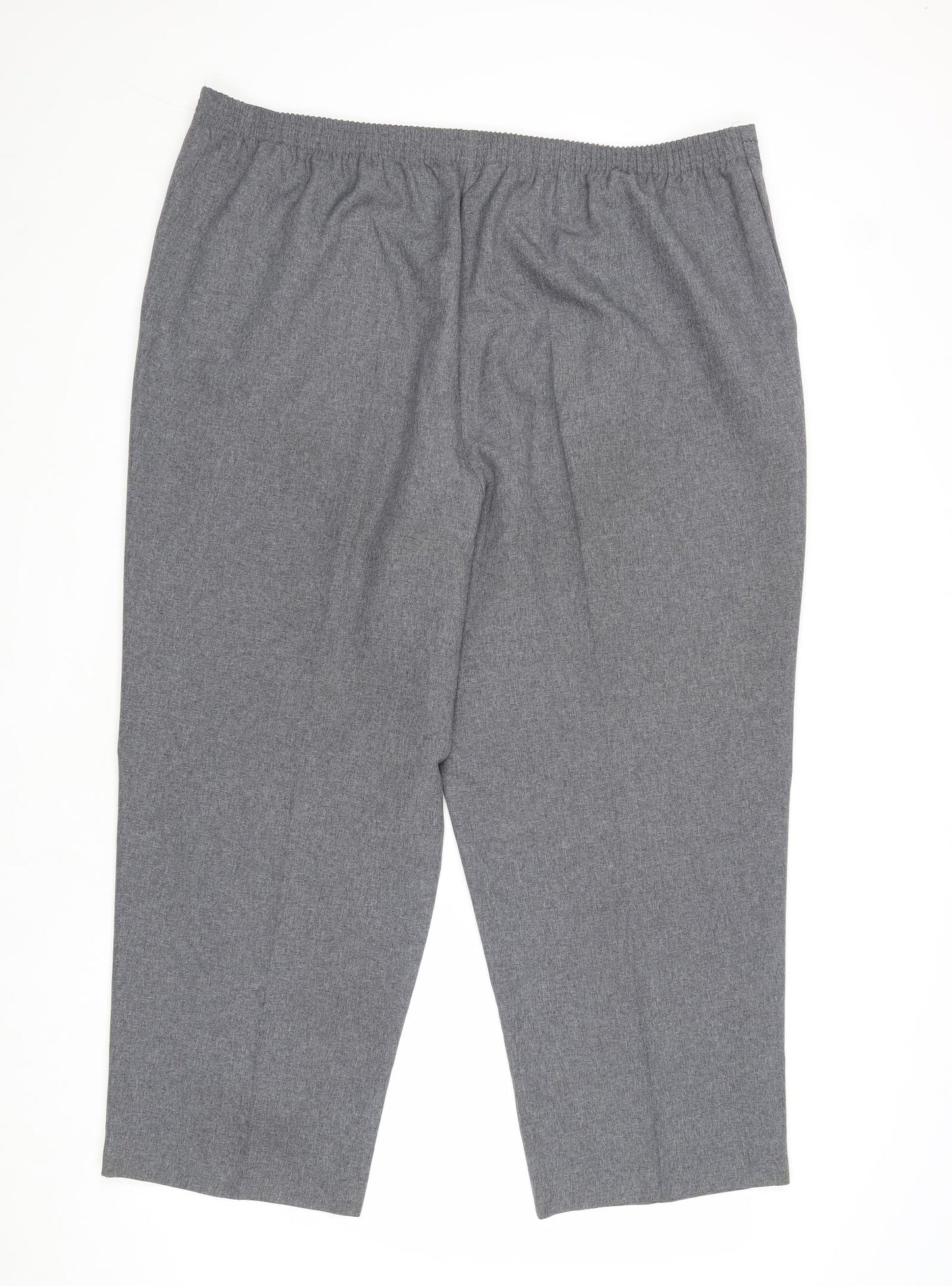 Bonmarché Womens Grey Polyester Cropped Trousers Size 20 Regular