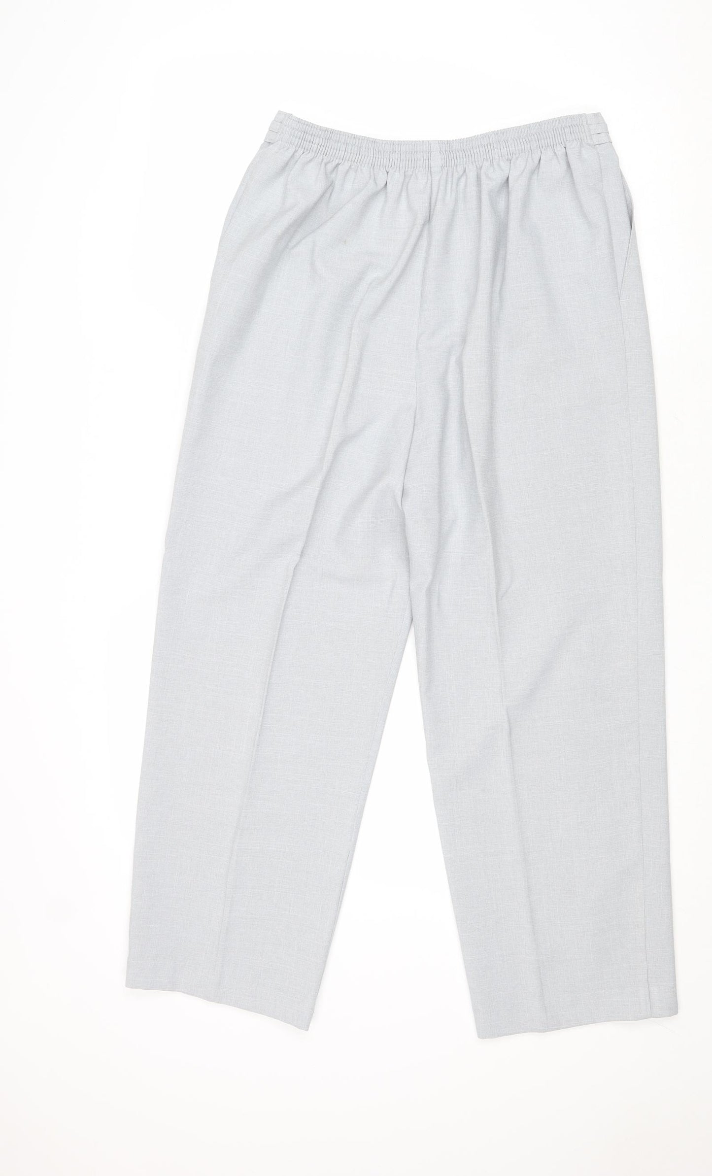 BHS Womens Grey Polyester Trousers Size 14 Regular