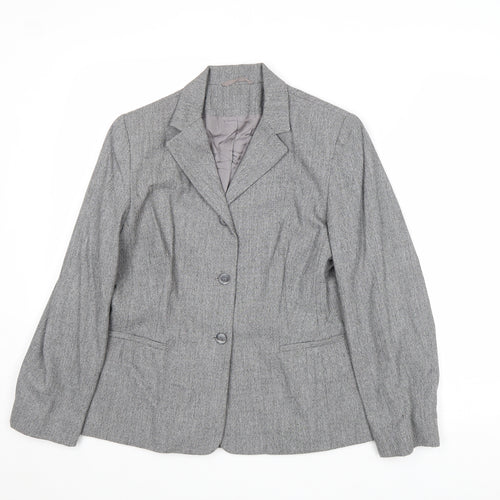 Principles Womens Grey Polyester Jacket Suit Jacket Size 10