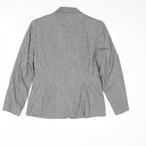 Principles Womens Grey Polyester Jacket Suit Jacket Size 10