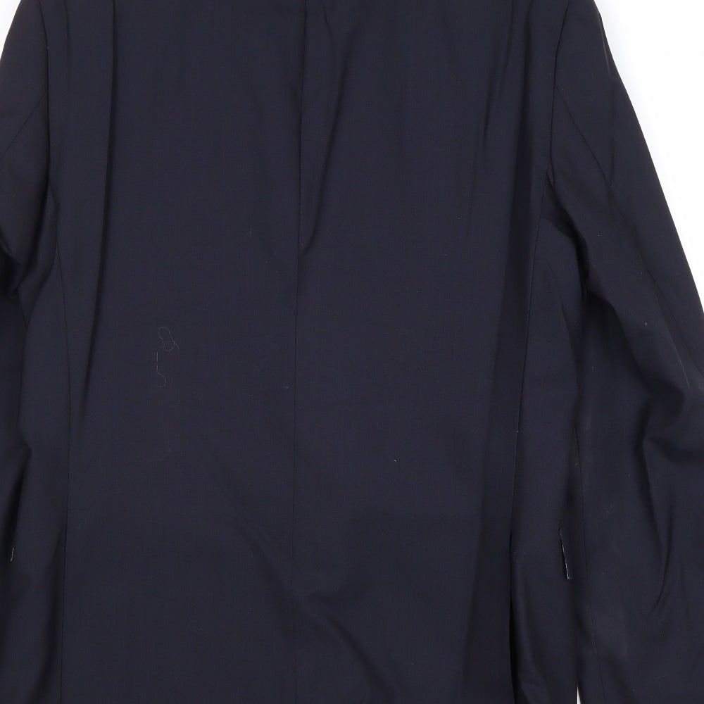 Autograph Mens Blue Wool Jacket Suit Jacket Size 36 Regular