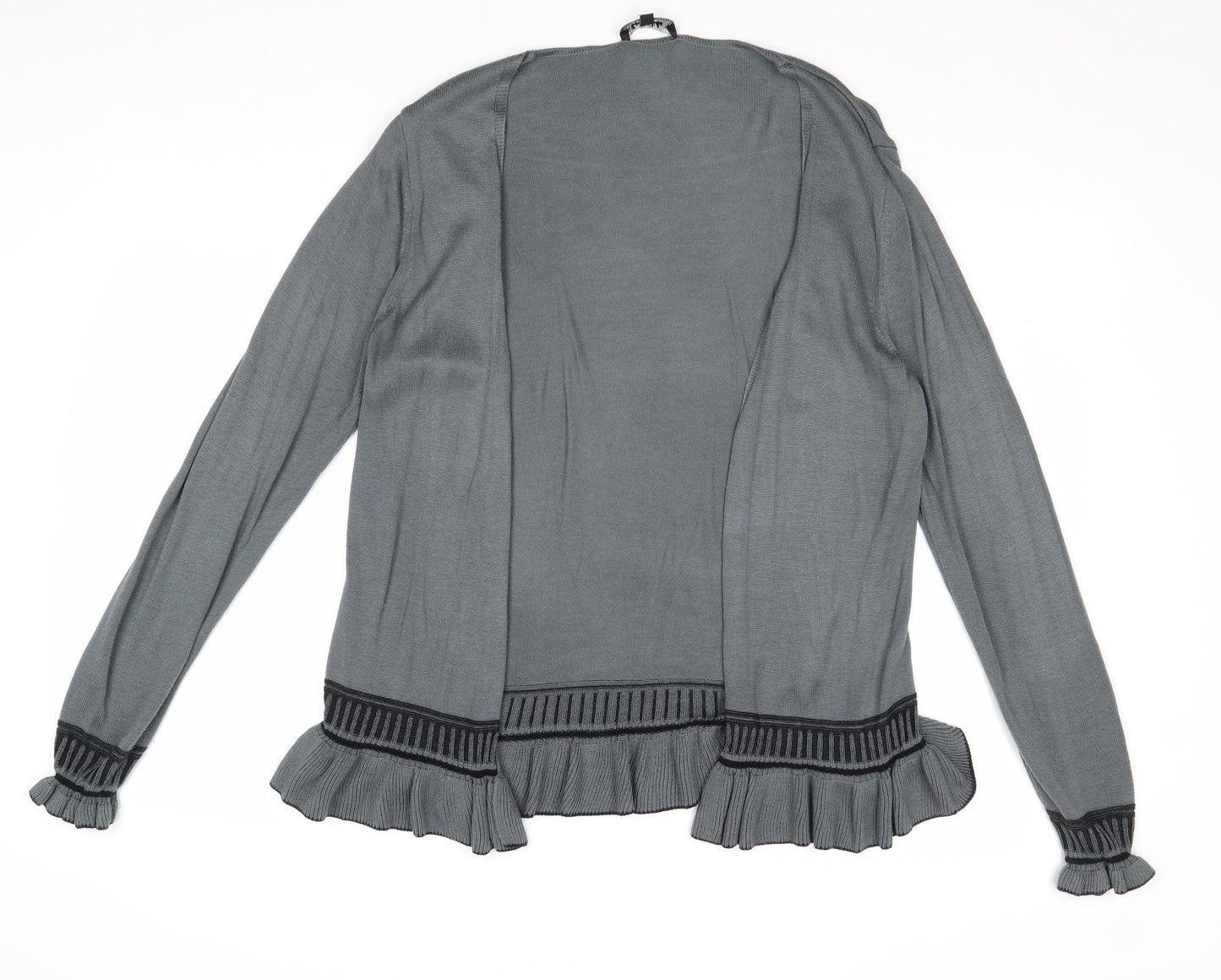 Per Una Womens Grey V-Neck Viscose Cardigan Jumper Size 12