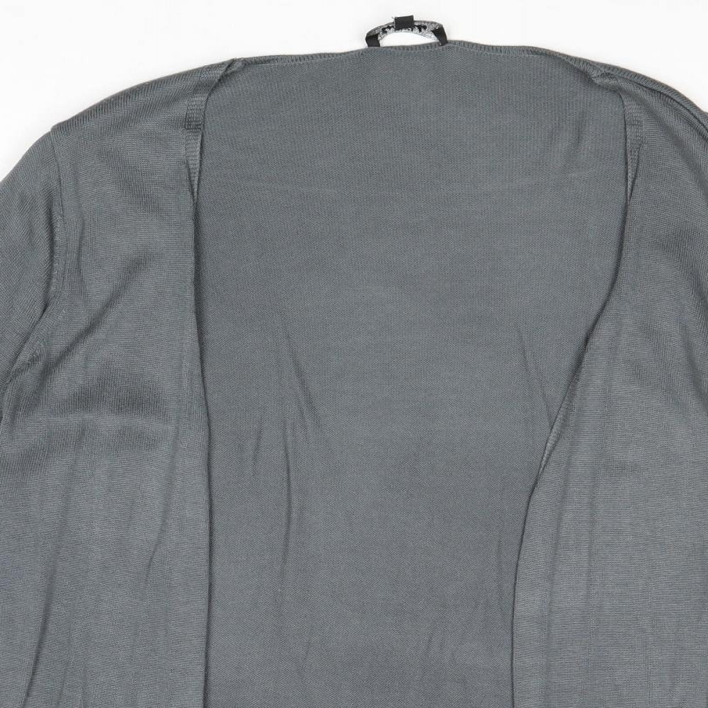Per Una Womens Grey V-Neck Viscose Cardigan Jumper Size 12