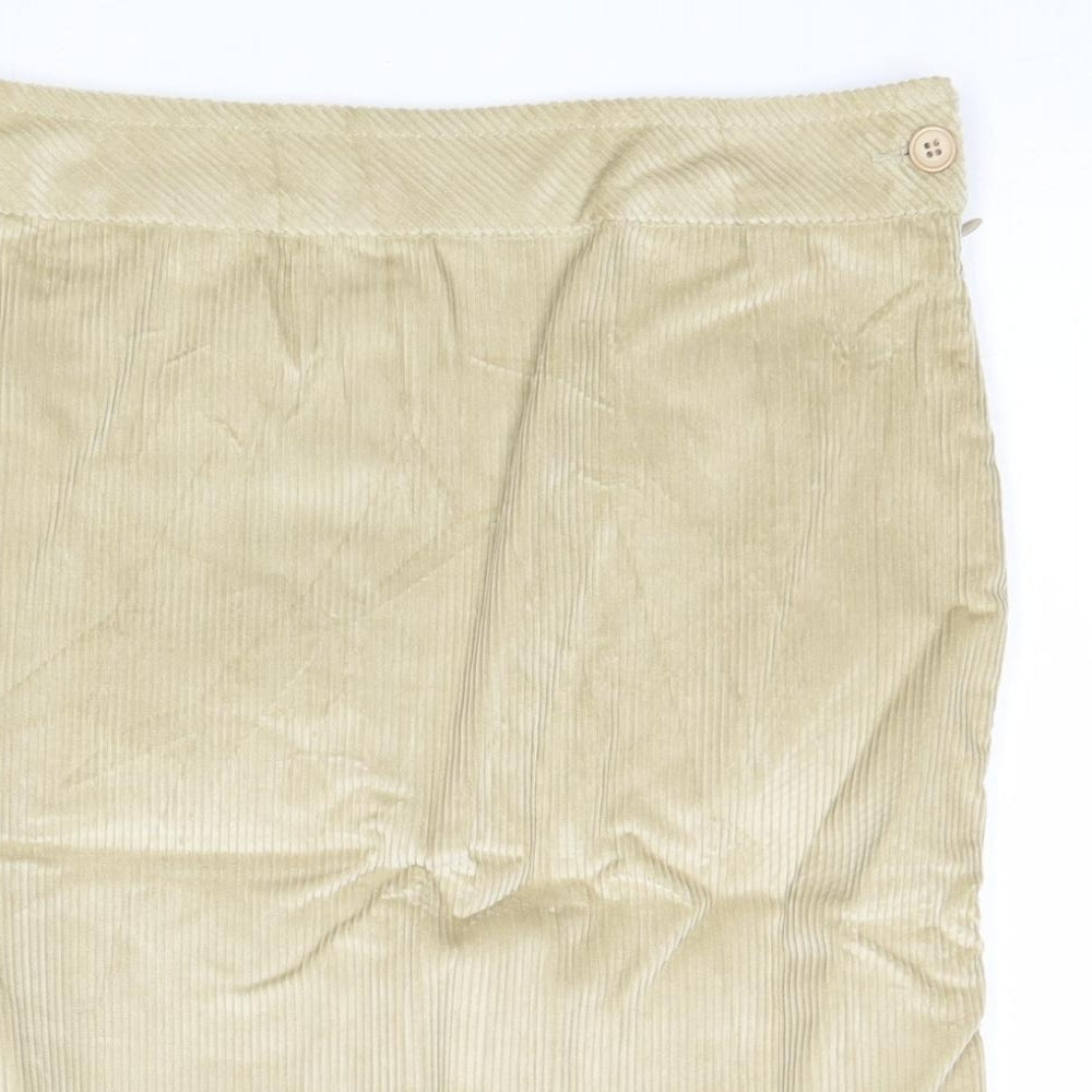 Peter Christian Womens Beige Cotton Straight & Pencil Skirt Size 12 Zip
