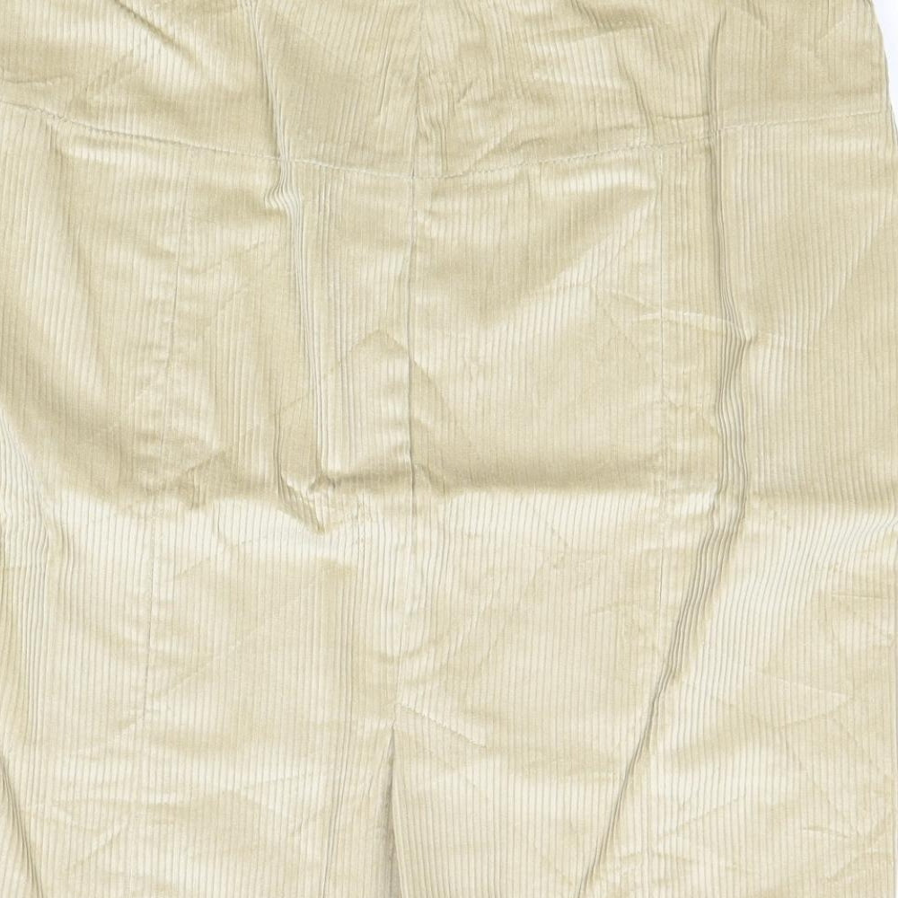 Peter Christian Womens Beige Cotton Straight & Pencil Skirt Size 12 Zip