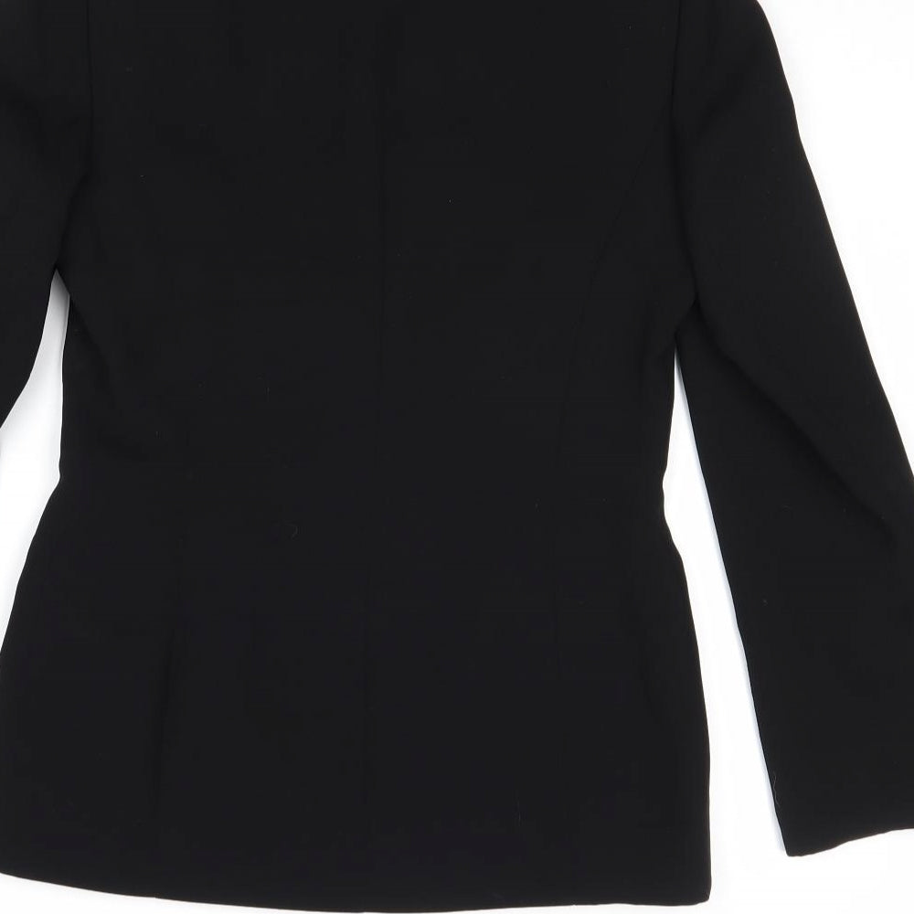 Principles Womens Black Polyester Jacket Blazer Size 8