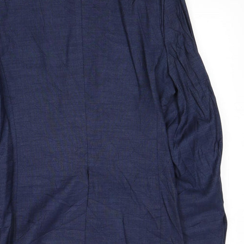 H&M Mens Blue Polyester Jacket Suit Jacket Size 34 Regular