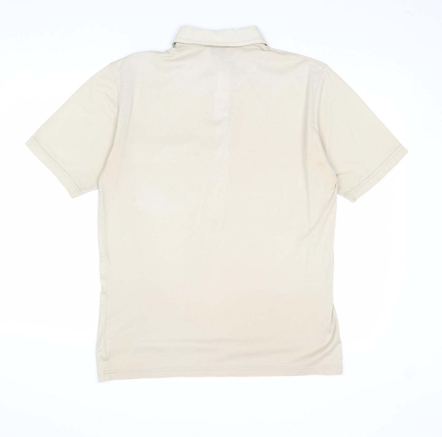 Gabicci Mens Beige Cotton Polo Size M Collared Button