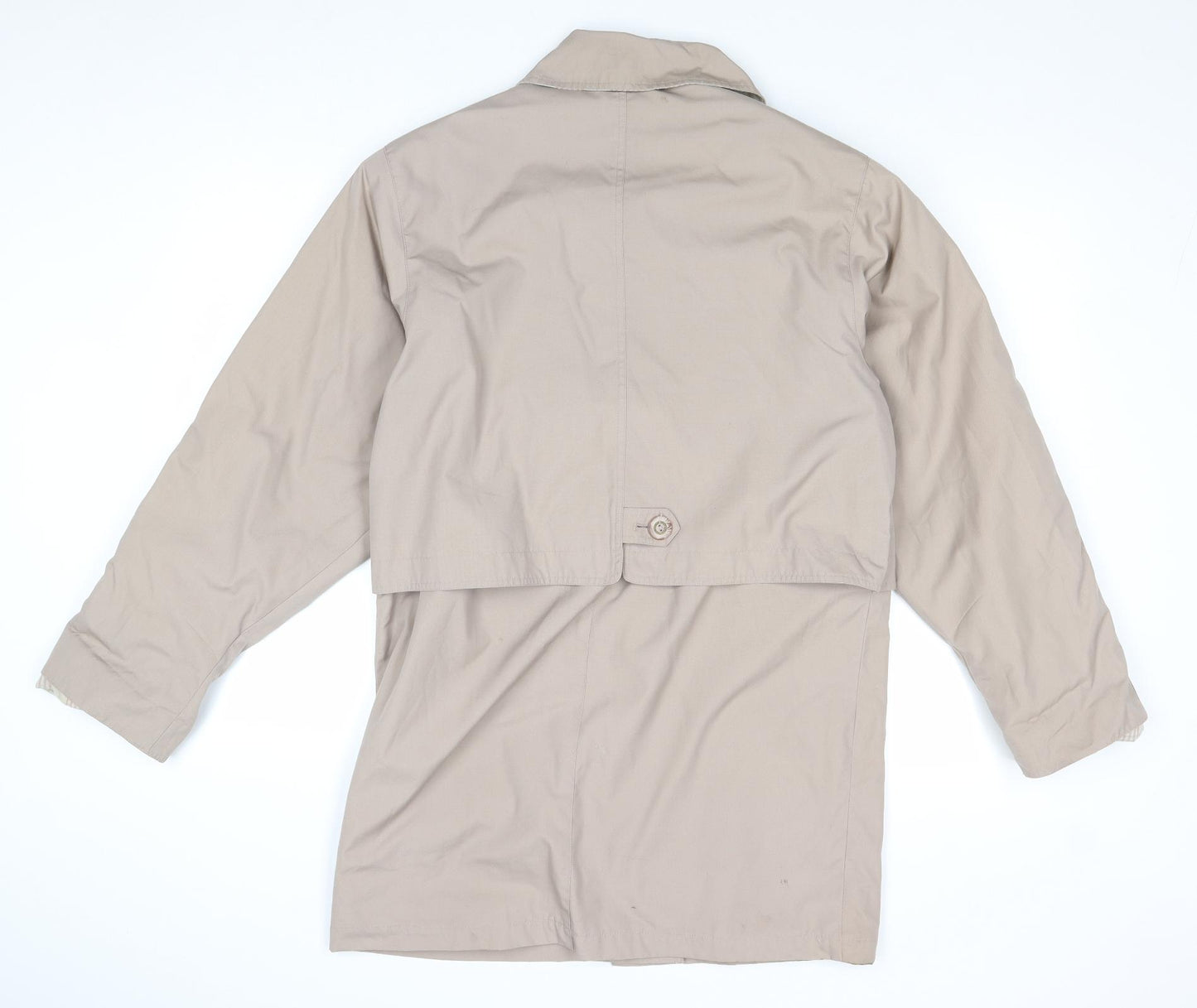 David Barry Womens Beige Jacket Size 10 Button
