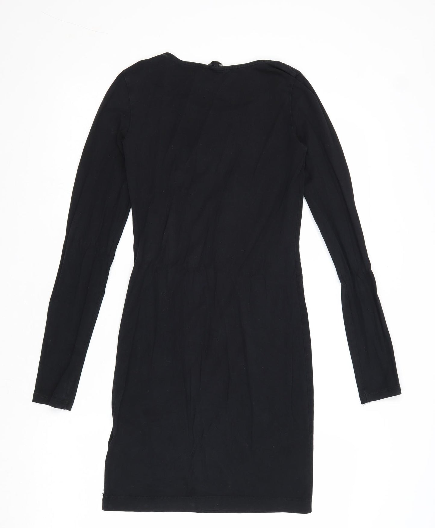H&M Womens Black Cotton A-Line Size XS Round Neck Pullover