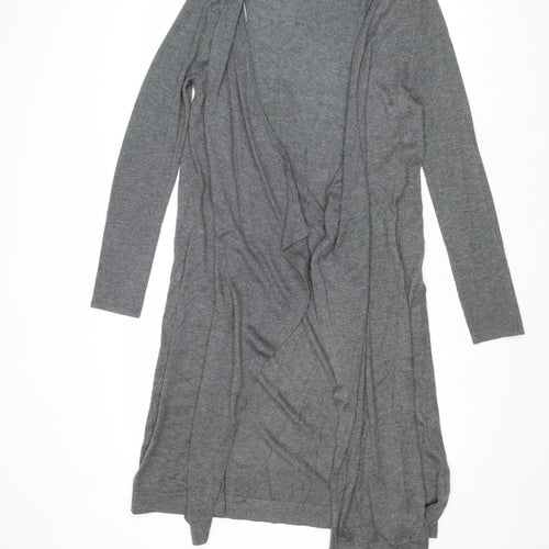 Red Herring Womens Grey V-Neck Polyester Cardigan Jumper Size 10