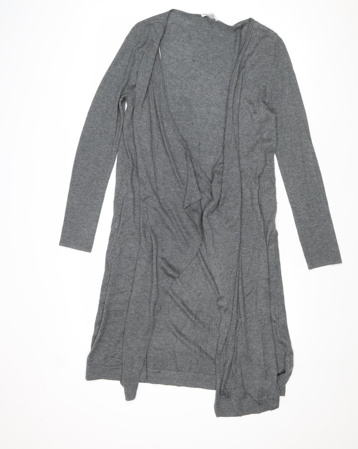 Red Herring Womens Grey V-Neck Polyester Cardigan Jumper Size 10