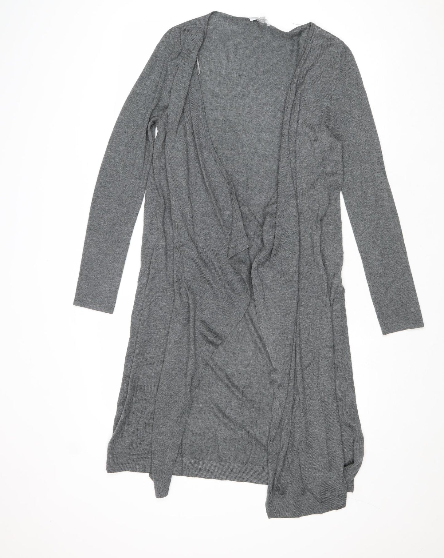 Red Herring Womens Grey V-Neck Polyester Cardigan Jumper Size 10