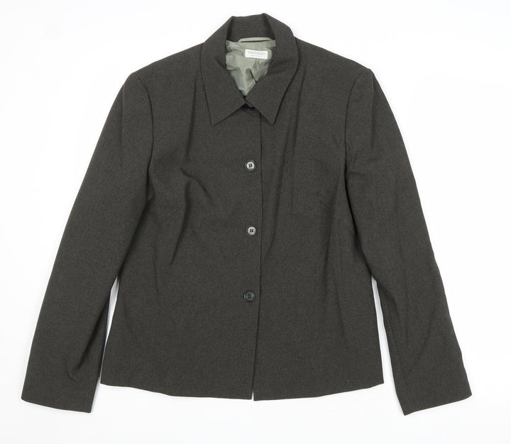 Canda Womens Brown Jacket Blazer Size 16